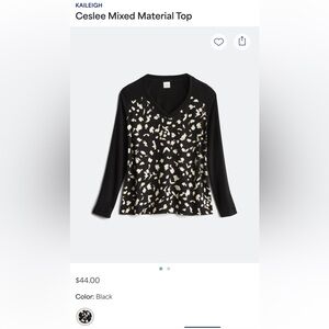 Mixed Material Blouse